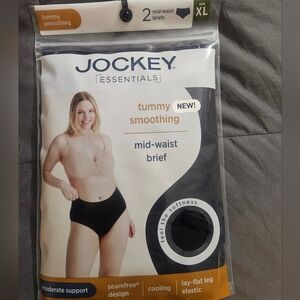 Jockey Essentials Black Mid-Waist Briefs (2)